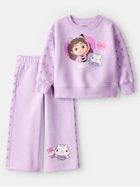 Girls Lavender Gabby’s Dollhouse Sweatshirt & Pants Set